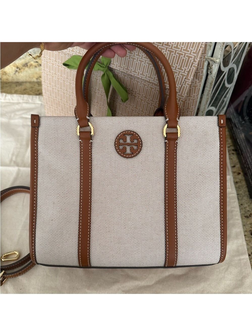 New Tory Burch small canvas tote